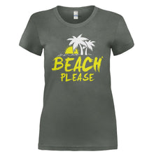 Load image into Gallery viewer, Beach Please - T Shirt - BEACH_PLEASE-_Ladies_-_Charcoal