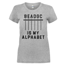 Load image into Gallery viewer, BEADGC is my Alphabet - T Shirt - BEADGC_is_my_Alphabet_-_ladies_-_heathergrey