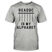 Load image into Gallery viewer, BEADGC is my Alphabet - T Shirt - BEADGC_is_my_Alphabet_-_men_-_heathergrey