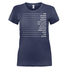 Load image into Gallery viewer, Beard Levels - T Shirt - BEARD_LEVELS-_Ladies_-_Navy