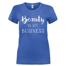 Load image into Gallery viewer, Beauty Is My Business - T Shirt - BEAUTY_IS_MY_BUSINESS-_Ladies_-_Royal