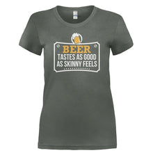 Load image into Gallery viewer, Beer Tastes As Good As Skinny Feels - T Shirt - BEER_TASTES_AS_GOOD_AS_SKINNY_FEELS-_Ladies_-_Charcoal