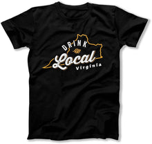 Load image into Gallery viewer, Drink Local Virginia - T Shirt  - BER-79 - BER-79--black-tee