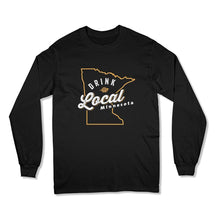 Load image into Gallery viewer, Drink Local Minnesota - T Shirt  - BER-80 - BER-80--black-longsleeve