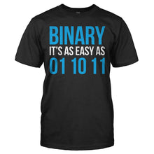 Load image into Gallery viewer, Binary. It's As Easy as 1, 2, 3 - T Shirt - BINARY_IT_S_AS_EASY_AS_1_2_3_-_Men_-_black