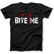 Load image into Gallery viewer, Bite Me - Vampire - T Shirt - BITE_ME_-_VAMPIRE_-_men_-_black