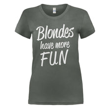 Load image into Gallery viewer, Blondes Have More Fun - T Shirt - BLONDES_HAVE_MORE_FUN_-_ladies_-_charcoal