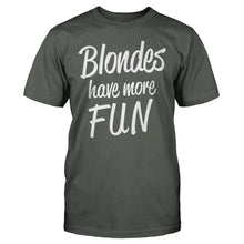 Load image into Gallery viewer, Blondes Have More Fun - T Shirt - BLONDES_HAVE_MORE_FUN_-_men_-_charcoal