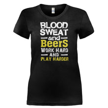Load image into Gallery viewer, Blood Sweat And Beers - T Shirt - BLOOD_SWEAT_AND_BEERS-_Ladies_-_Black