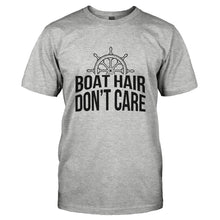Load image into Gallery viewer, Boat Hair Don't Care - T Shirt - BOAT_HAIR_DON_T_CARE-_Men_-_Grey