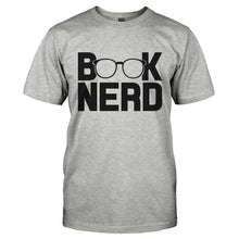 Load image into Gallery viewer, Book Nerd - T Shirt - BOOK_NERD-_Men_-_Grey
