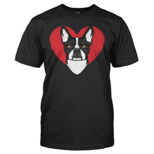 Load image into Gallery viewer, Boston Terrier Love - T Shirt - BOSTON_TERRIER_LOVE_-_Men_-_black