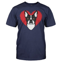 Load image into Gallery viewer, Boston Terrier Love - T Shirt - BOSTON_TERRIER_LOVE_-_Men_-_navyblue