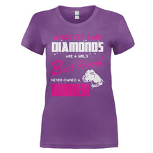 Load image into Gallery viewer, Boxers Are A Girl's Best Friend - T Shirt - BOXERS_ARE_A_GIRL_S_BEST_FRIEND_-_Ladies_-_purple
