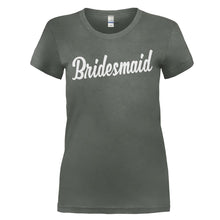 Load image into Gallery viewer, Bridesmaid - T Shirt - BRIDESMAID_-_Ladies_-_charcoal