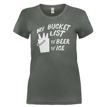 Load image into Gallery viewer, Bucket List - Beer and Ice - T Shirt - BUCKET_LIST_-_BEER_AND_ICE-_Ladies_-_Charcoal
