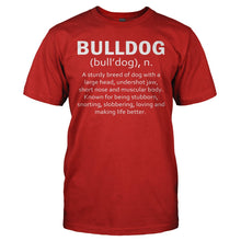 Load image into Gallery viewer, Bulldog Definition - T Shirt - BULLDOG_DEFINITION_-_Men_-_red