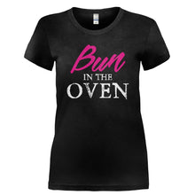 Load image into Gallery viewer, Bun In The Oven - T Shirt - BUN_IN_THE_OVEN-_Ladies_-_Black