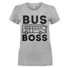 Load image into Gallery viewer, Bus Boss - T Shirt - BUS_BOSS_-_Ladies_-_heathergrey