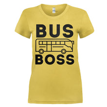 Load image into Gallery viewer, Bus Boss - T Shirt - BUS_BOSS_-_Ladies_-_yellow