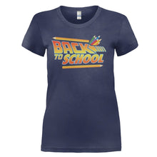 Load image into Gallery viewer, Back To School Remix - T Shirt - Back_To_School_Remix_ladies_navy