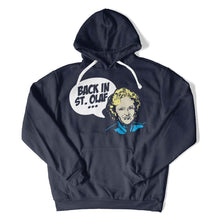 Load image into Gallery viewer, Back in St. Olaf - T Shirt - Back_in_St_Olaf_hoodie_navy