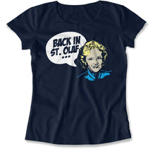 Load image into Gallery viewer, Back in St. Olaf - T Shirt - Back_in_St_Olaf_women_navy