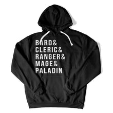 Load image into Gallery viewer, Bard &amp; Cleric &amp; Ranger &amp; Mage &amp; Paladin - T Shirt - Bard_hoodie_black
