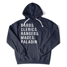 Load image into Gallery viewer, Bard &amp; Cleric &amp; Ranger &amp; Mage &amp; Paladin - T Shirt - Bard_hoodie_navy