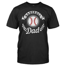 Load image into Gallery viewer, Baseball Dad - T Shirt - Baseball_Dad_men_black