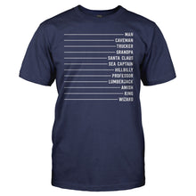 Load image into Gallery viewer, Beard Levels - T Shirt - Beard_Levels_men_navy