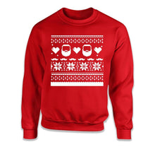 Load image into Gallery viewer, Beards - Ugly Christmas Sweater - T Shirt - Beards_-_Ugly_Christmas_Sweater_crewneck_red