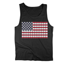 Load image into Gallery viewer, Beer Can USA Flag Tank Top - Beer_Can_USA_Flag_black