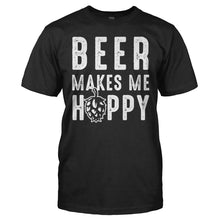 Load image into Gallery viewer, Beer Makes Me Hoppy - T Shirt - Beer_Makes_Me_Hoppy_men_black