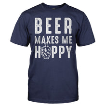 Load image into Gallery viewer, Beer Makes Me Hoppy - T Shirt - Beer_Makes_Me_Hoppy_men_navy