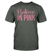 Load image into Gallery viewer, Believe In Pink - T Shirt - Believe_In_Pink_men_charcoal