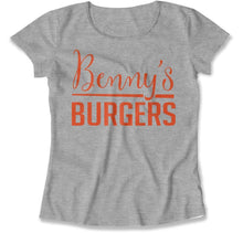 Load image into Gallery viewer, Benny's Burgers - T Shirt - Benny_s_Burgers_women_heather