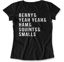 Load image into Gallery viewer, Benny &amp; Yeah Yeah &amp; Ham &amp; Squints &amp; Smalls - T Shirt - Benny_women_black