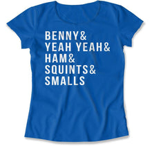Load image into Gallery viewer, Benny &amp; Yeah Yeah &amp; Ham &amp; Squints &amp; Smalls - T Shirt - Benny_women_royal