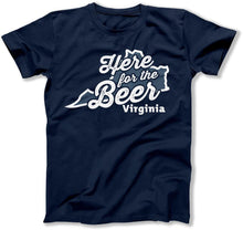 Load image into Gallery viewer, Here For The Beer Virginia T Shirt - BER-33 - Ber-33_-_TShirt_-_Navy