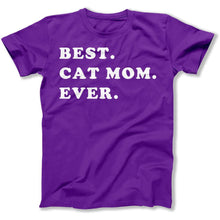 Load image into Gallery viewer, Best. Cat Mom. Ever. - T Shirt - Best_Cat_Mom_Ever_men_purple