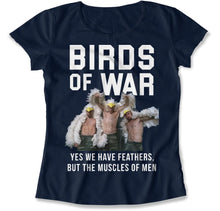 Load image into Gallery viewer, Birds of War - T Shirt - Birds_of_War_women_navy