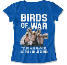 Load image into Gallery viewer, Birds of War - T Shirt - Birds_of_War_women_royal