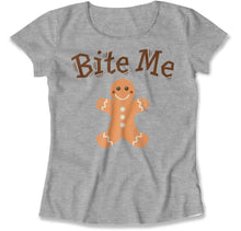 Load image into Gallery viewer, Bite Me - Gingerbread - T Shirt - Bite_Me_-_Gingerbread_women_heather