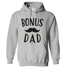 Load image into Gallery viewer, Bonus Dad - T Shirt - Bonus_Dad_hoodie_heathergrey