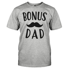 Load image into Gallery viewer, Bonus Dad - T Shirt - Bonus_Dad_men_heathergrey