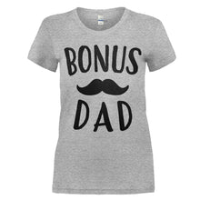 Load image into Gallery viewer, Bonus Dad - T Shirt - Bonus_Dad_women_heathergrey