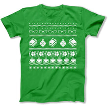 Load image into Gallery viewer, Books - Ugly Christmas Sweater - T Shirt - Books_-_Ugly_Christmas_Sweater_men_kelly