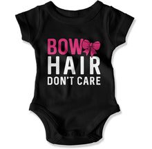 Load image into Gallery viewer, Bow Hair Don't Care - Baby Bodysuit - Bow_Hair_Don_t_Care_-_Baby_One-Piece_black