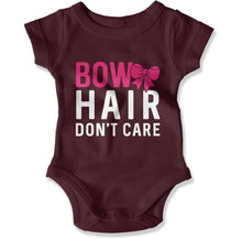 Load image into Gallery viewer, Bow Hair Don't Care - Baby Bodysuit - Bow_Hair_Don_t_Care_-_Baby_One-Piece_maroon